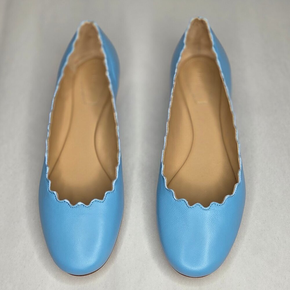 Chloe Lauren Ballerina Flats - Aquatic Blue, Size: 35